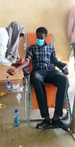 Graduating students on blood donation at haramaya University