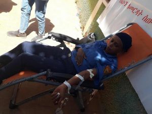 Graduating students on blood donation at haramaya University