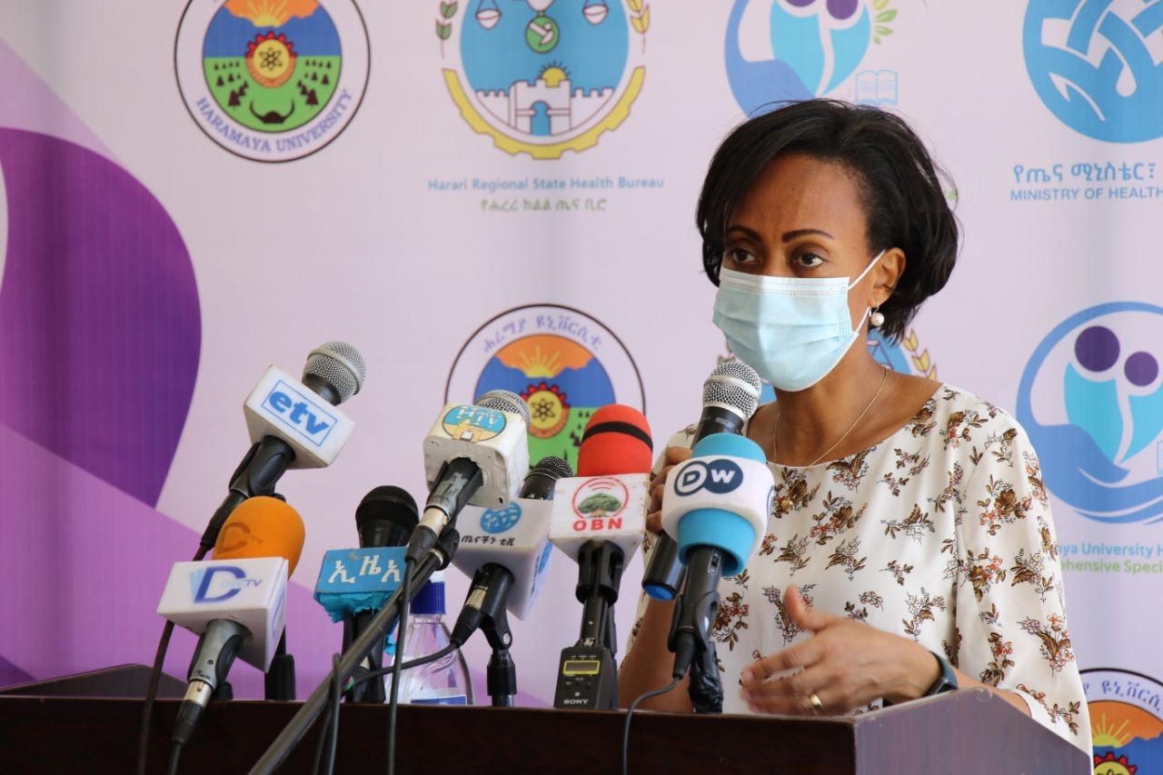 Haramaya University Hiwot Fana Comprehensive Specialized Hospital, in collaboration with the Ministry of Health, inaugurated a cancer treatment center in the presence of Dr. Liya Tadesse, Minister of Health 