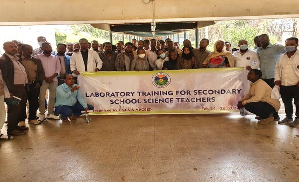 offered a three days laboratory training to High School Science teachers in Haramaya University undergraduate labs of CNCS group Photo