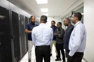 Doctor Milkyas and Guest Visiting HU Data Center
