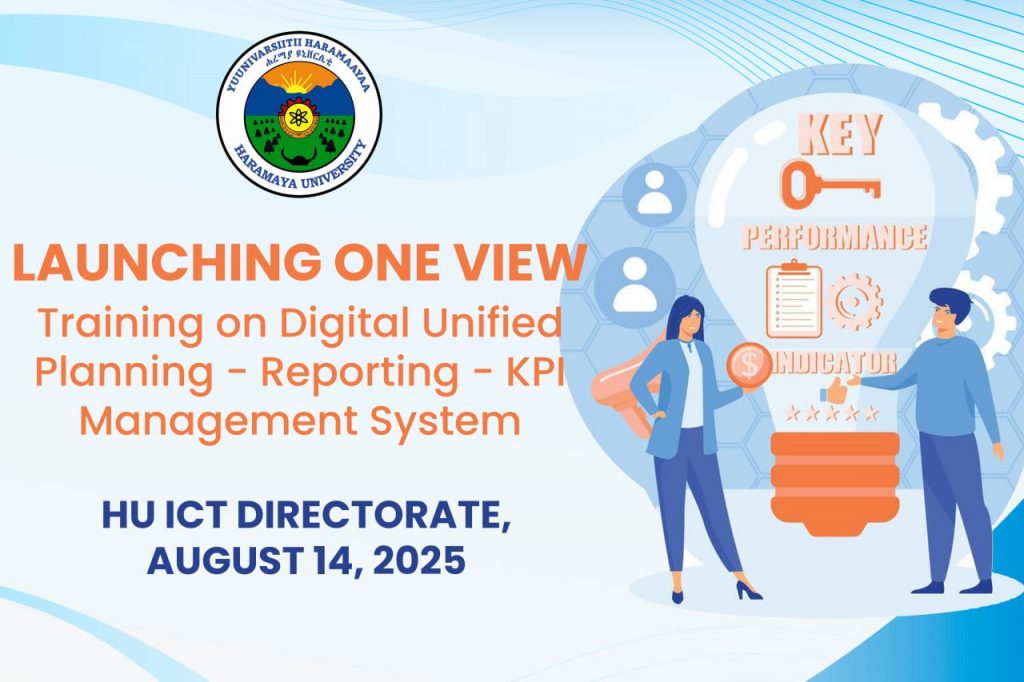 Launching One View Training on Digital Unified Planning-Reporting -KPI Management System Banner