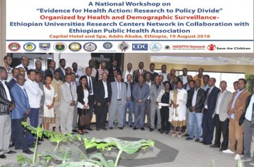 Haramay University Participated on a national workshop on Evidence for Health Action Research to Policy Divide