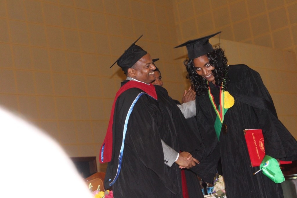 Haramaya university has graduated over 8,500 students today in various fields of study.