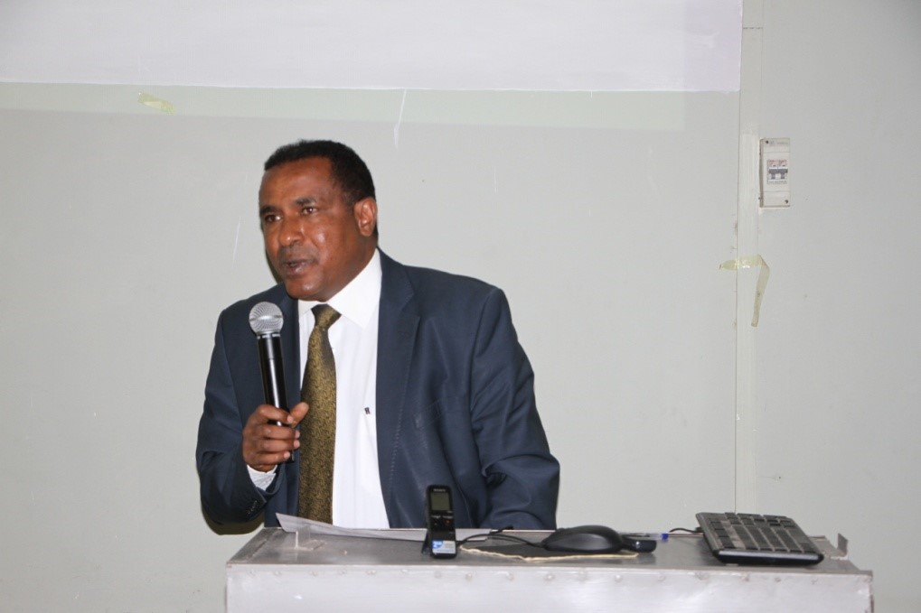 Haramaya University orginized the first event to celebrate the 'Quality Week,' which lasts for one week annually, organized this year too, Professor Chemeda Fininsa in the picture