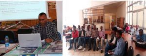 Haramaya University conducted training on attitude towards work and work environment, D/r. Sewinet Mengistu in the picture
