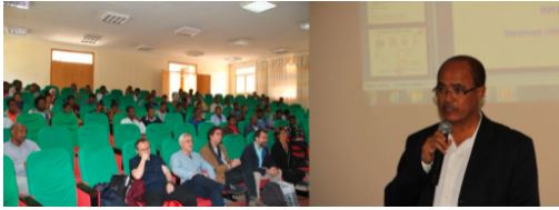 Professor Kebede W/Tsadik at training on Porous Solids at Haramaya University