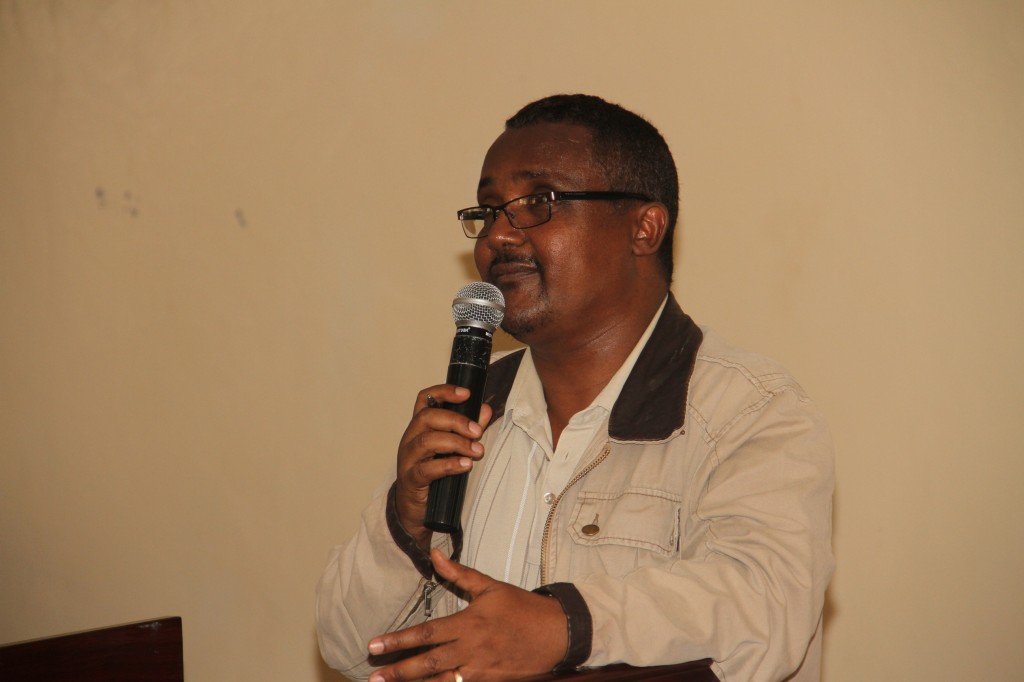 Haramaya University offered training for development Agents and district extension team leaders, Professor Nigussie Dechassa in the picture
