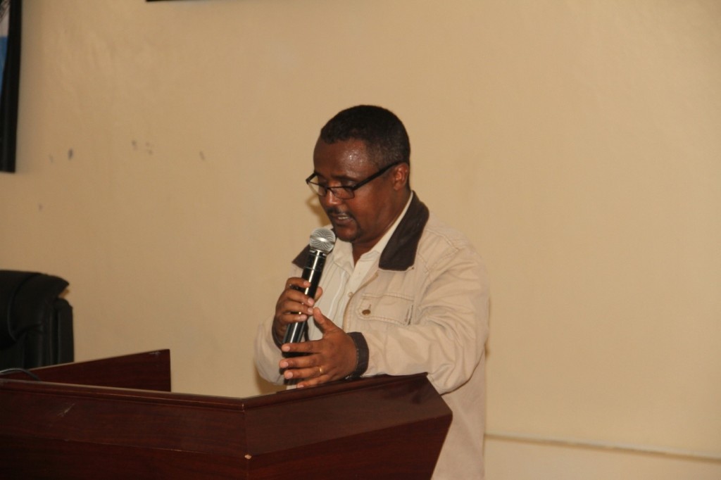 Haramaya University conducts training in Basic computer skills for local community schools teachers, Professor Nigussie Dechassa in the Picture