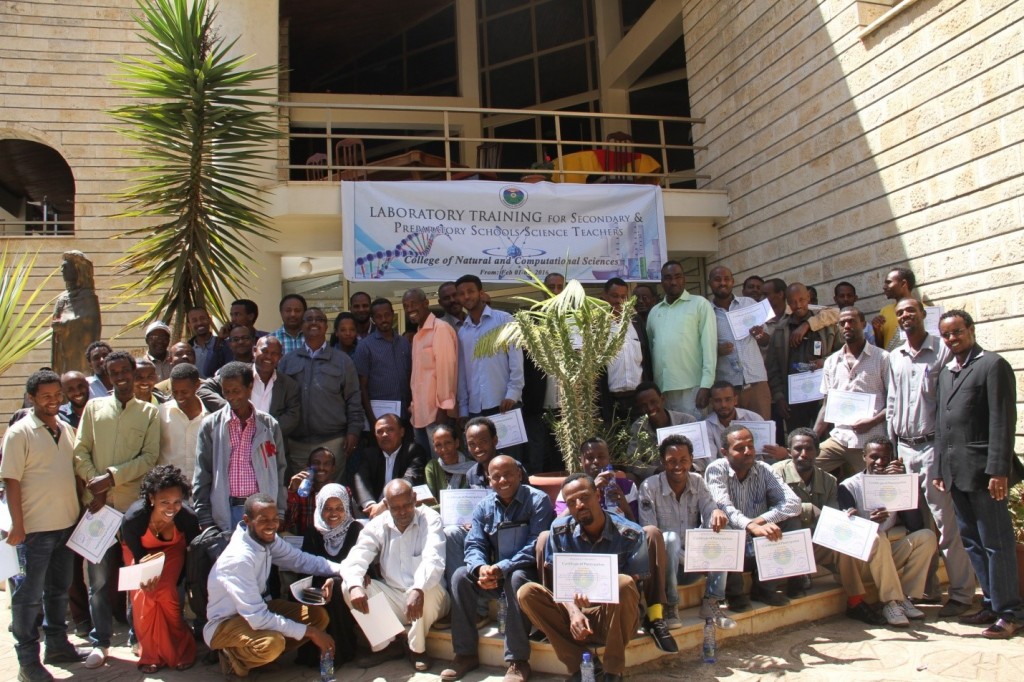 Haramaya University College of Natural and Computational Sciences conducted short term training for Junior, Secondary and Preparatory School Science teachers 