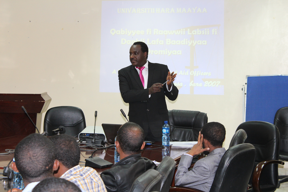  Free legal service providing lawyers training at Haramaya University