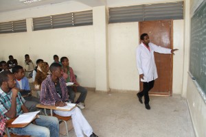 Haramaya University nearby schools' grade 7- 12 students taking a 1 month science training