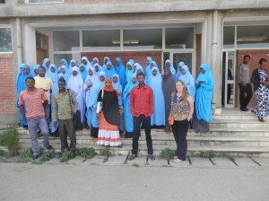 Haramay University Gender, HIV AIDS and Special Needs Directorate and one VSO Volunteer (Helen Sivills) shared their exprience with aweday high school female students