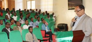 Haramaya University's professor Kebede W/Tsadik at English training image