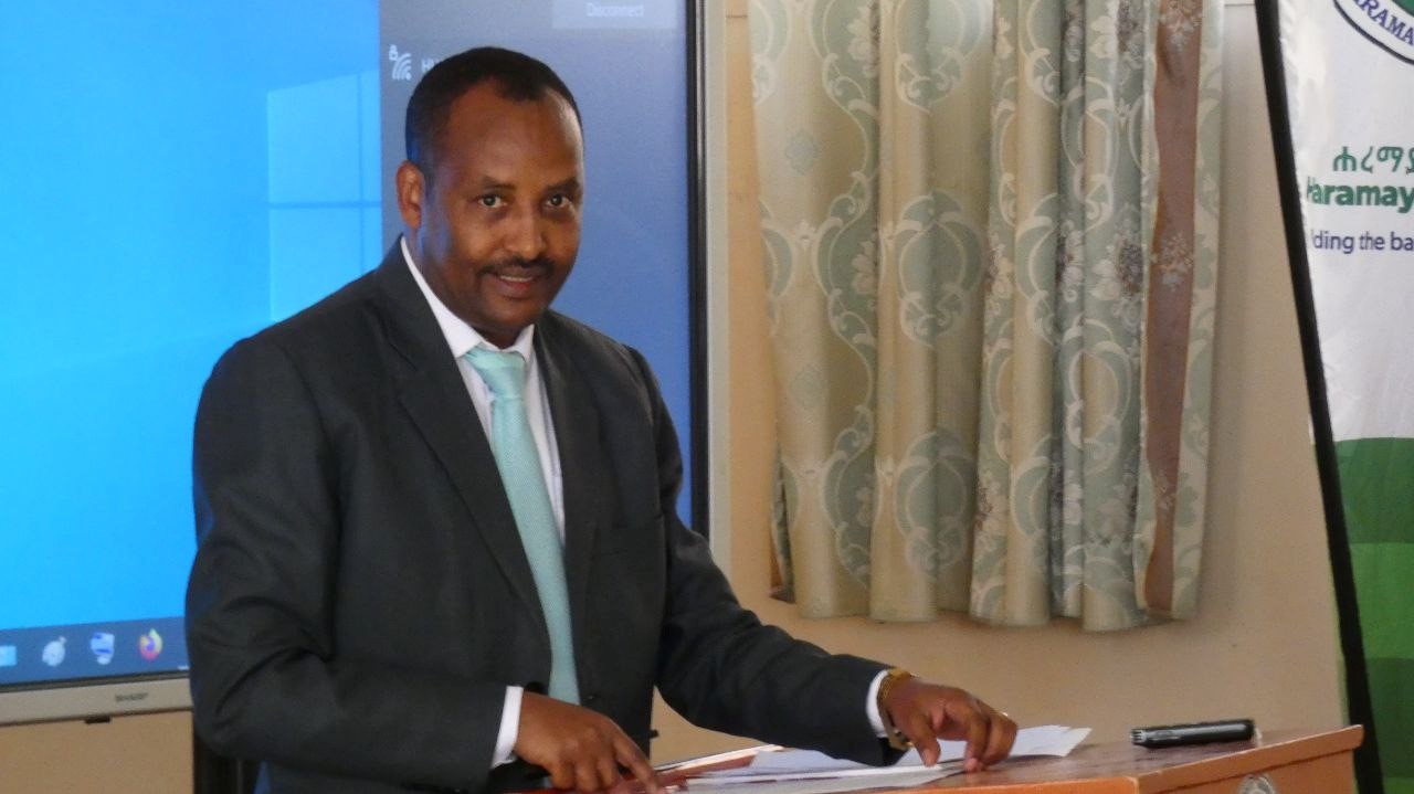 Dr. Zelalem Bekako at national curriculum review workshop on MSc Program in Agro-Ecology image