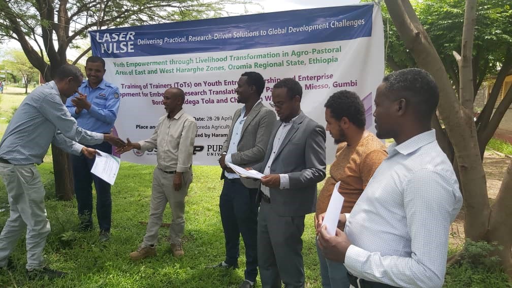 Trainees of laser pulse project were awarded a certificate of recognition image