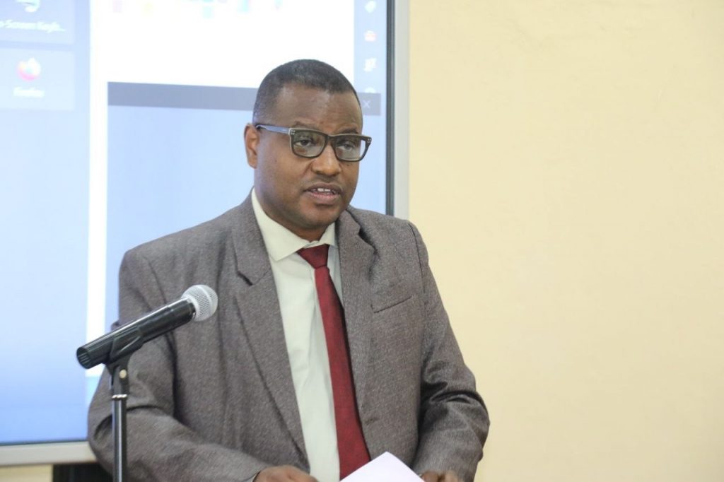 Dr. Tesfaye Lema on Validation workshop on peace and development project activities image