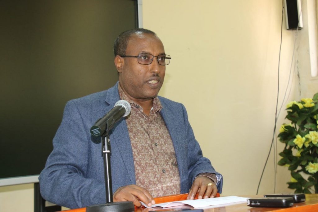 Professor Mengistu Urge on Validation workshop on peace and development project activities image