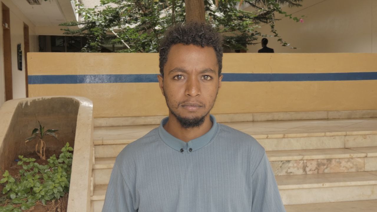 Merga Mitiku, a trainee on human rights training photo