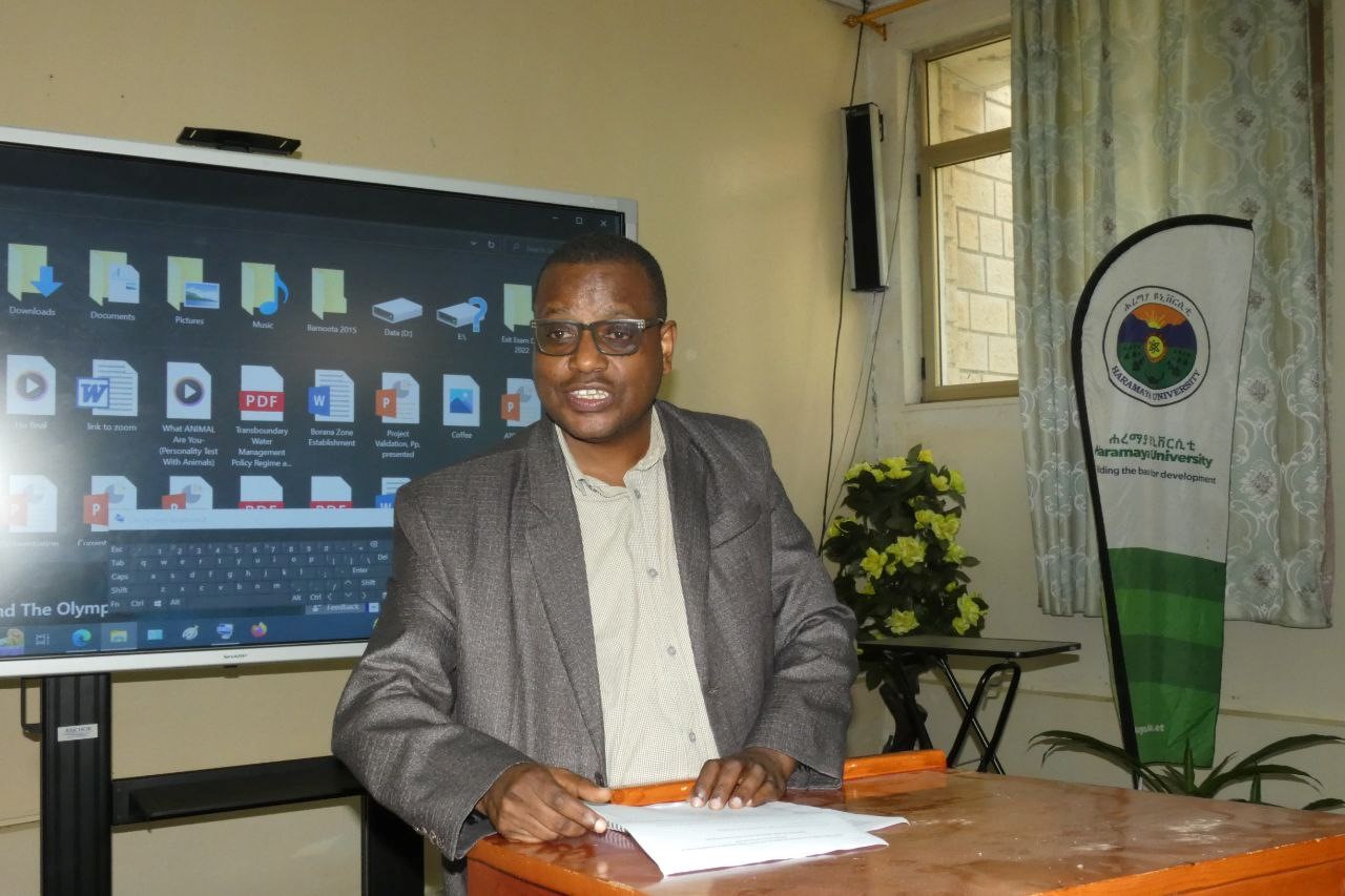 Dr. Tesfaye Lemma, vice president for Research Affairs of Haramaya University