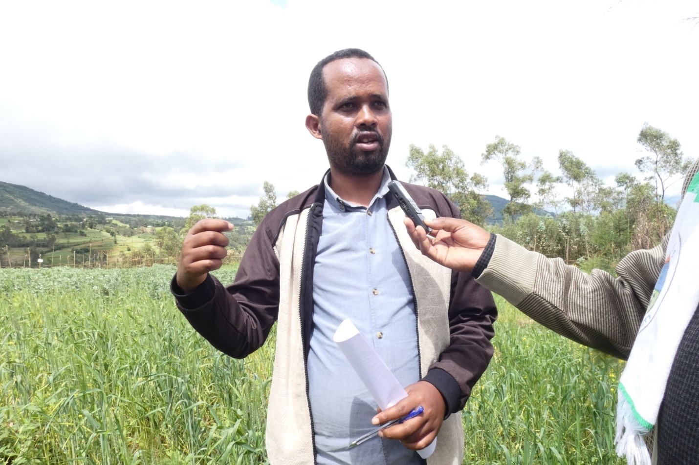 Mr. Ergamo Usmano at Agricultural Innovation with Field Day