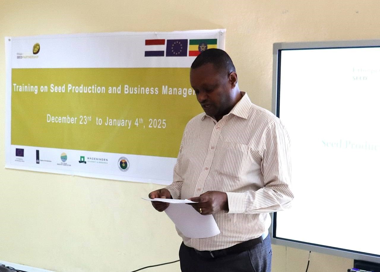 Dr. Yiheyis Bogale at Seed Production and Business Management Training Commences