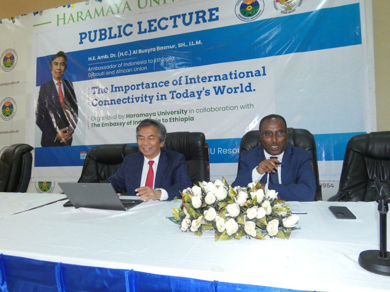 Dr. (H.C.) Al Busyra Basnur and Prof. Mengistu Urge at Global Connectivity Key to Development, Indonesian Envoy Tells Haramaya
