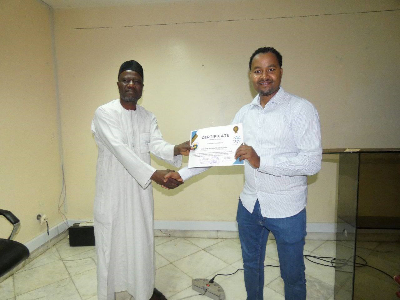 Dr. Abdi Mohammed at Certification
