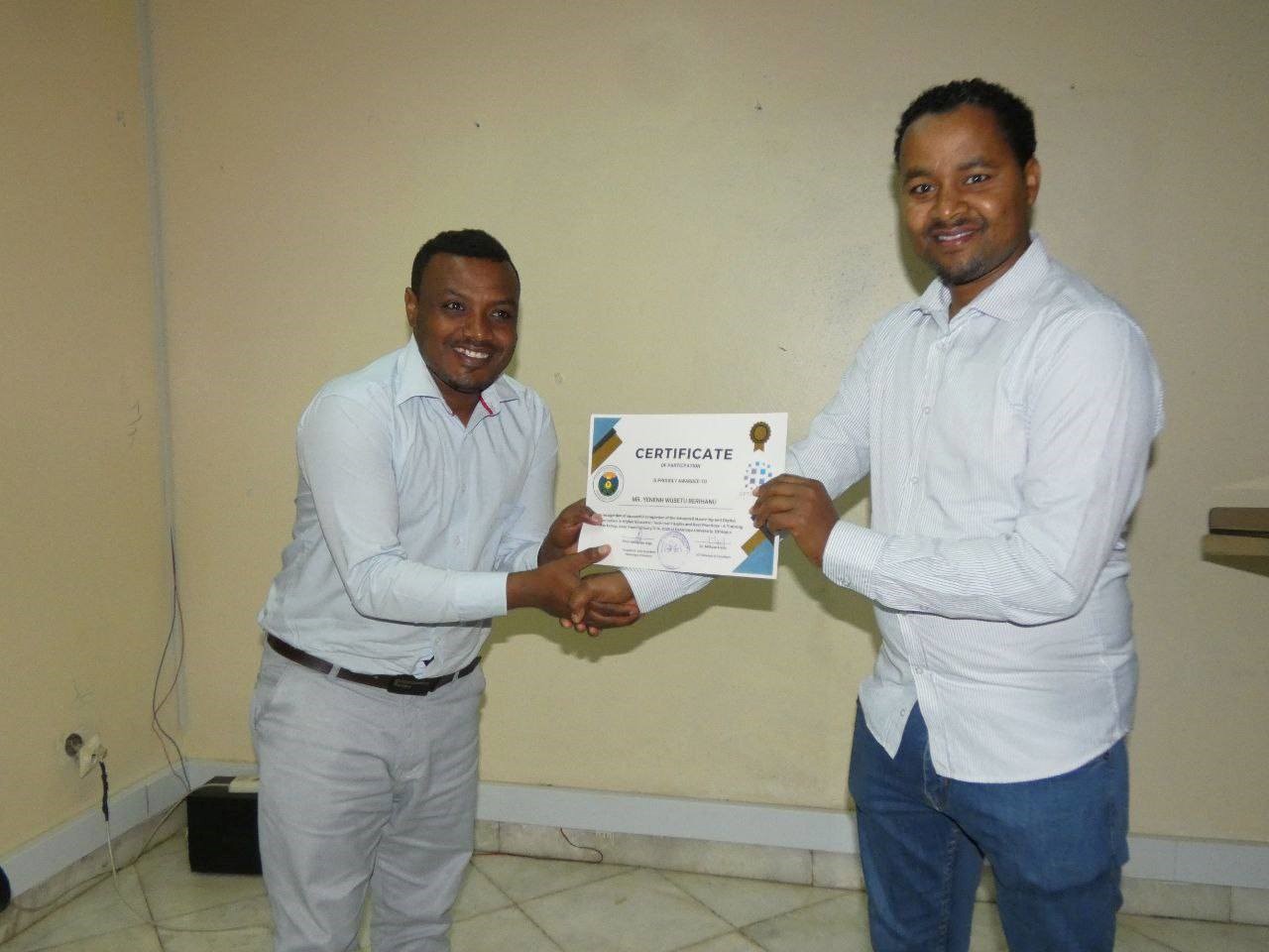 Dr. Abdi Mohammed at Dr. Abdi Mohammed at Certification