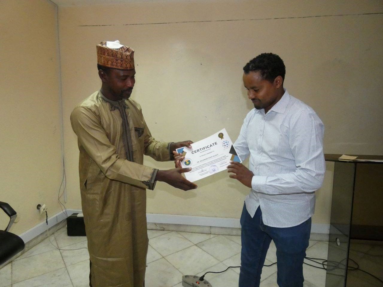 Dr. Abdi Mohammed at Certification