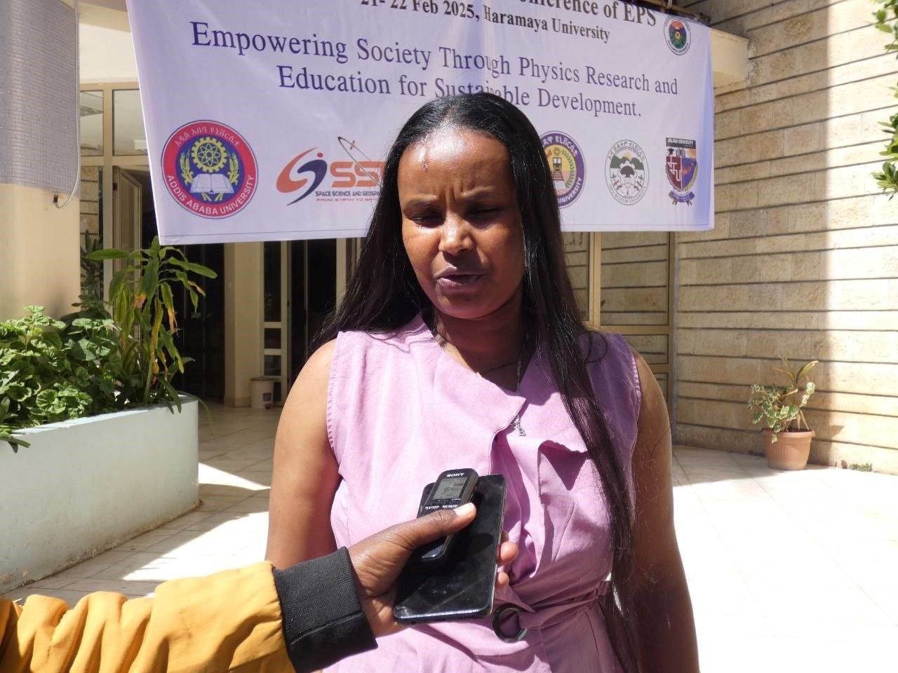 Mrs. Bekelu Abeba at Ethiopian Physicists Convene