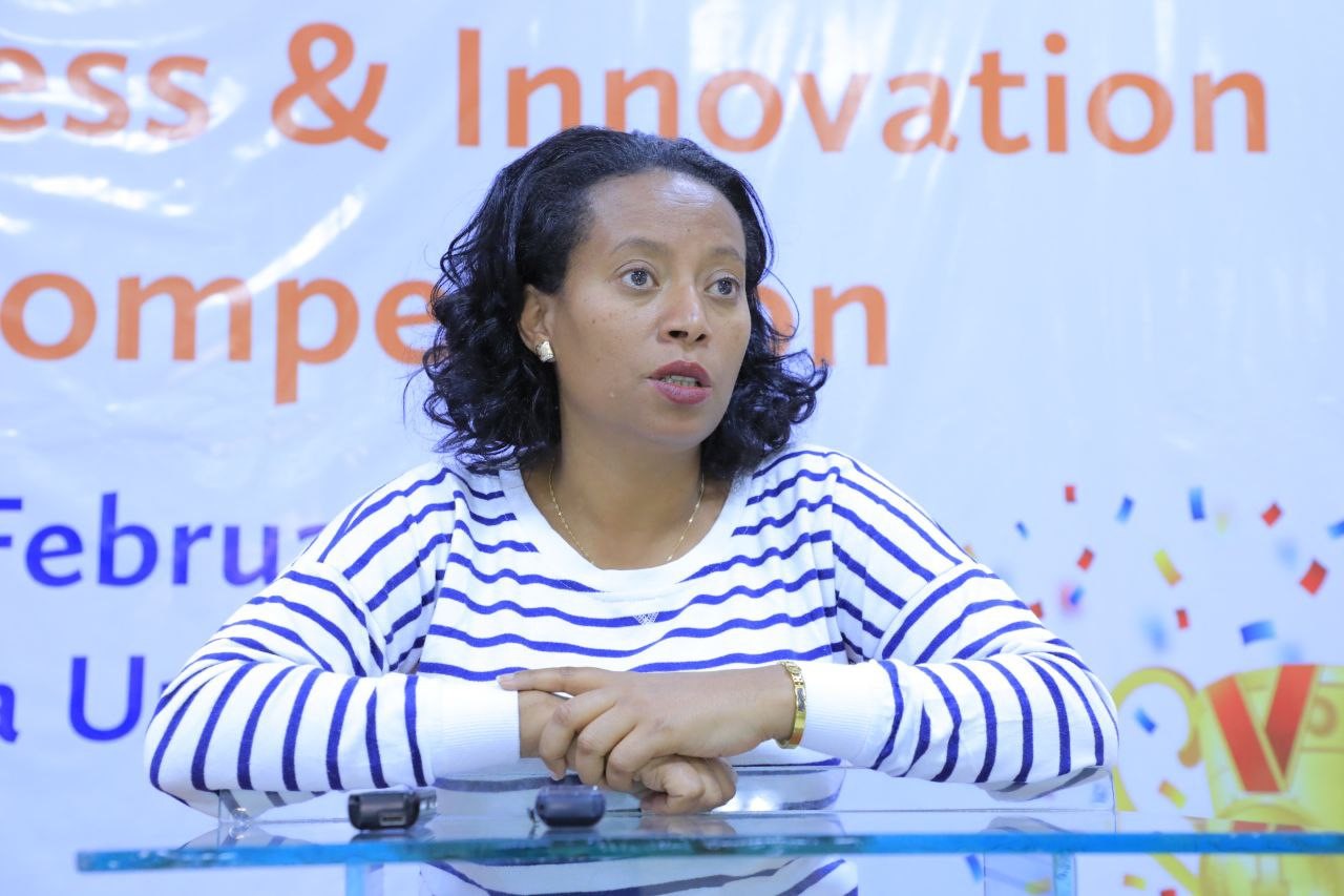 Mrs. Kidesena Sebsebe at Fosters Innovation through Technology and Business Idea Competition