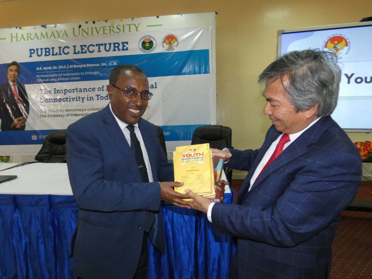 Prof. Mengistu Urge and Dr. (H.C.) Al Busyra Basnur at Global Connectivity Key to Development, Indonesian Envoy Tells Haramaya