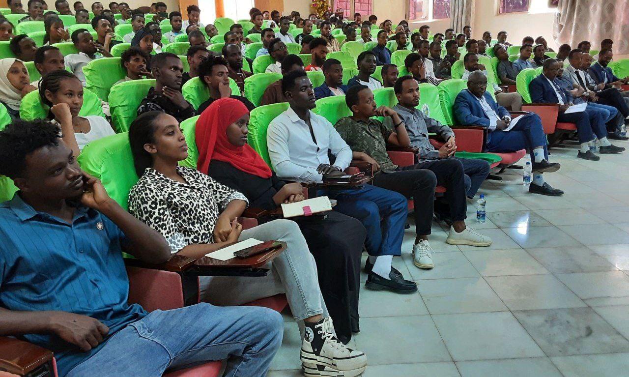 Students and staff who attended the lecture