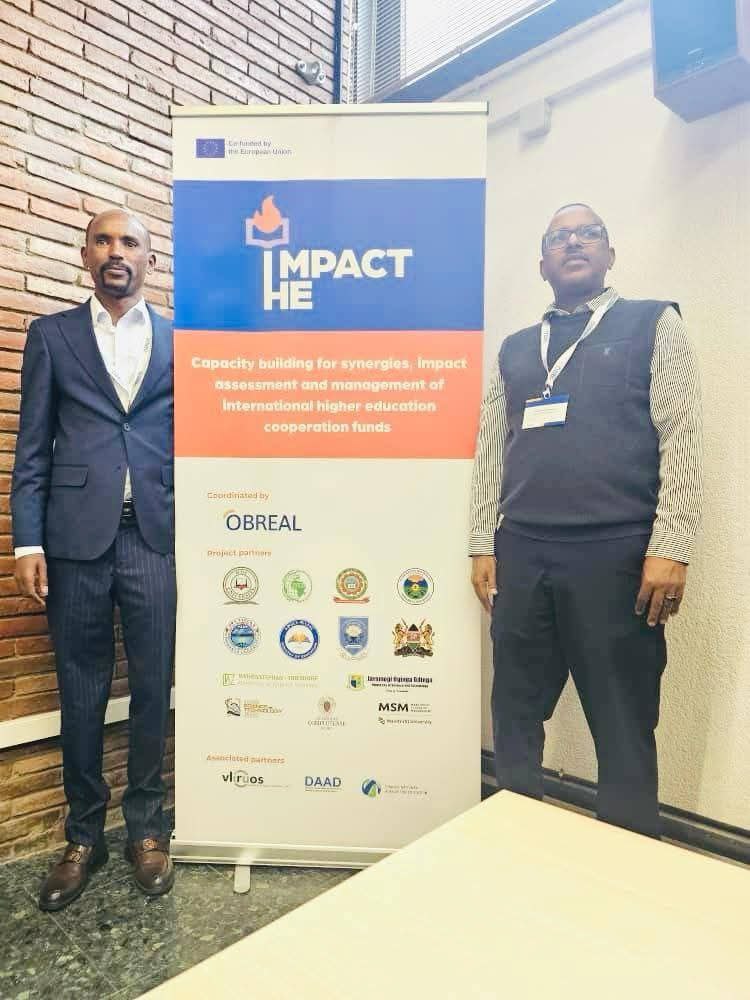 Dr Jemal Yousuf and Dr Deribachew Bekana at IMPACT HE Project Kick-Off in Barcelona