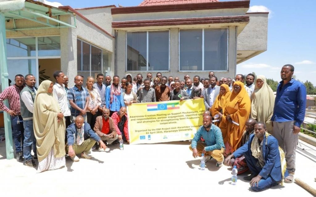 The workshop at the Afren Kalo Union Hall in Maya City brought together 54 participants group photo