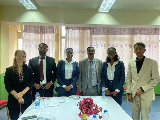 LL.B students Ms. Meklit Aytenfsu, Mr. Gutema Tsegaye, and Mr. Adonay Getaneh