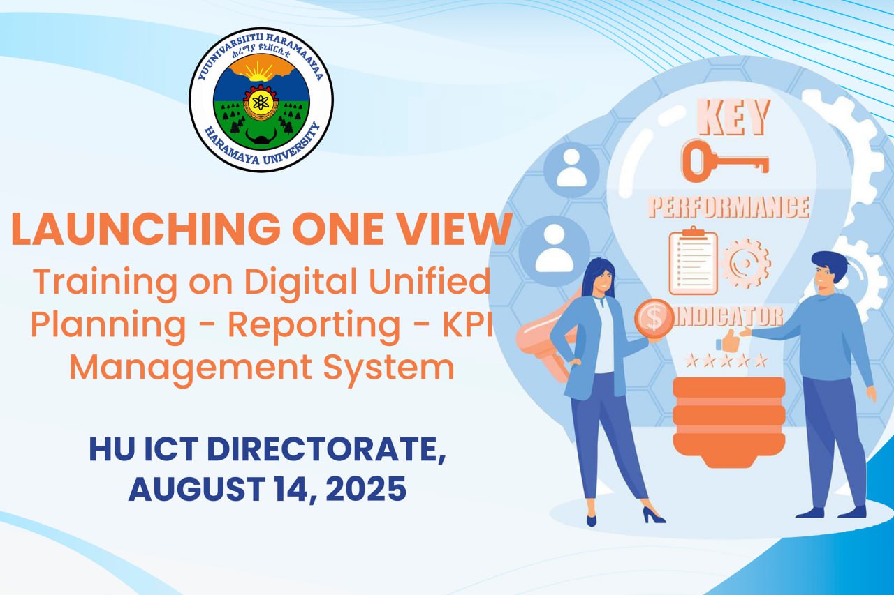 Launching One View Training on Digital Unified Planning-Reporting -KPI Management System Banner