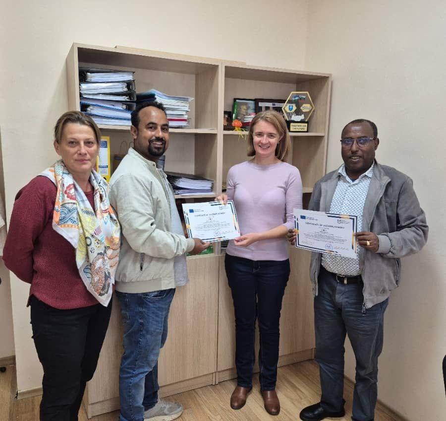 A delegation from Haramaya University, led by Professor Mengistu Urge Letta, Vice President for Academic Affairs, and Dr. Getachew Teshome Tilahun, Director of the Freshman Program Directorate, has been visiting VUM since September 29, 2025