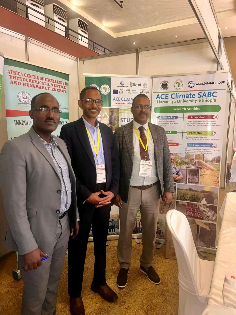 The delegation from Haramaya University Dr. Jemal Yousuf Dr. Bobe Bedadi and Dr. Mulugeta Damie1