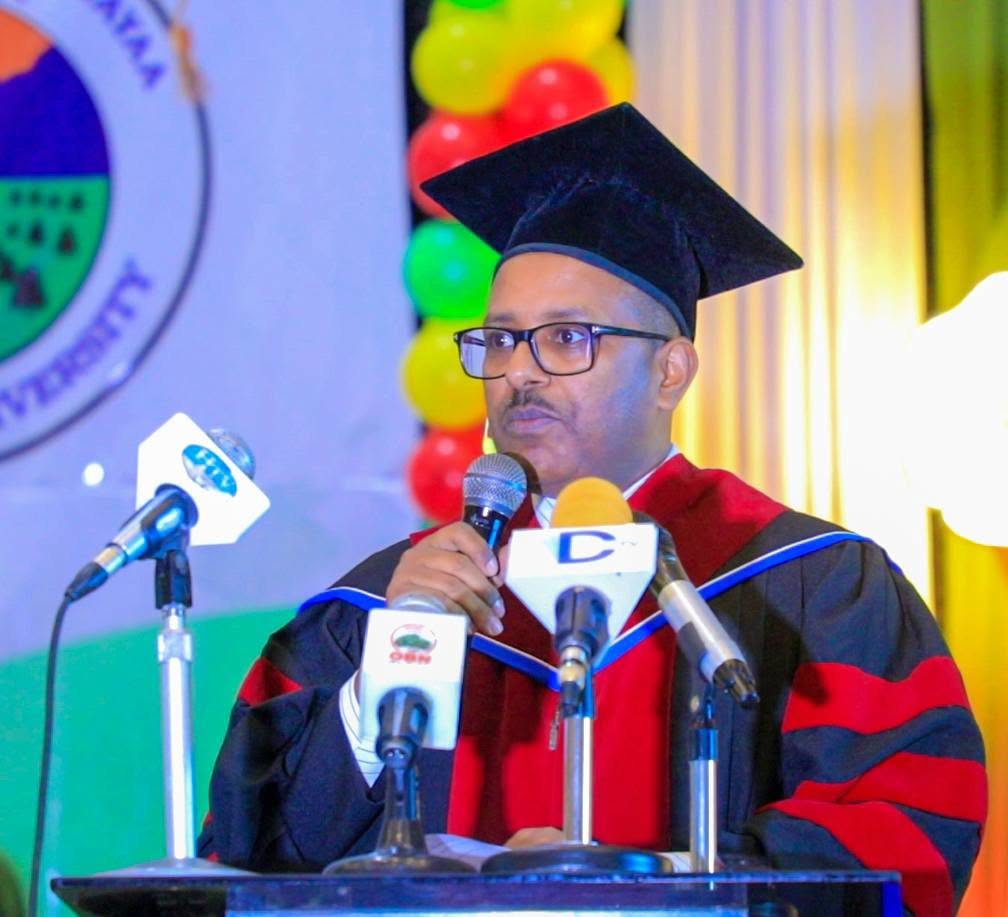 Dr. Jemal Yousuf at hilight on Haramaya University held its 71st graduation ceremony at Afran Kello Hall at stage