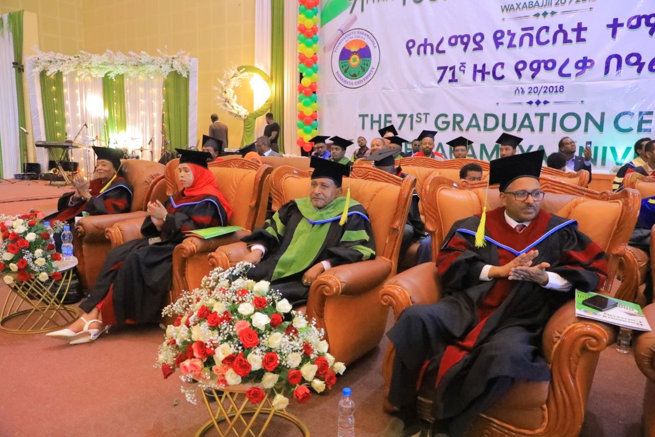 Haramaya University held its 71st graduation ceremony at Afran Kello Hall at stage