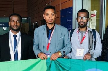 A delegation of undergraduate LL.B students, Mr. Bisrat Nabiyu Girma and Ms. Yeabsera Hairu Kedir